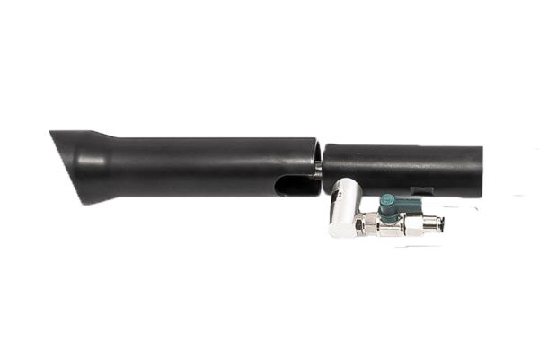 Dispozitiv cu aer comprimat,cu conexiune la aspirator, cu duză rotativă din metal și furtun [1]