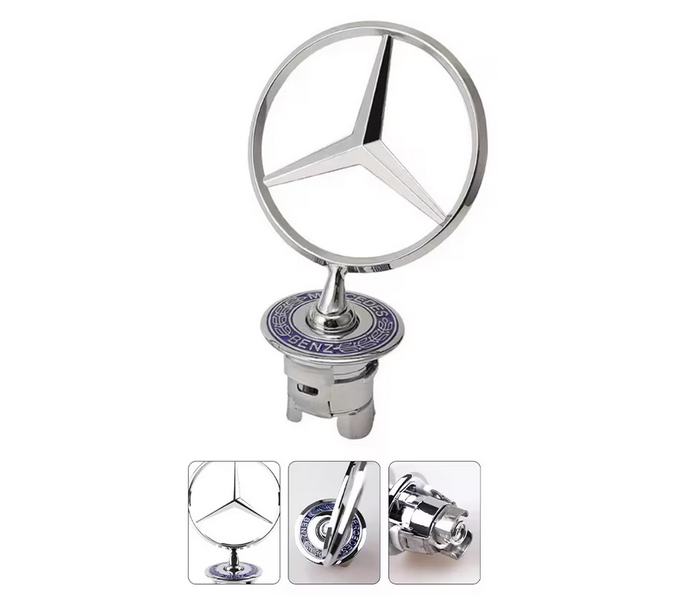 Emblema Mercedes Benz, 3D, montare capota, 133mm, A2218800086 [5]