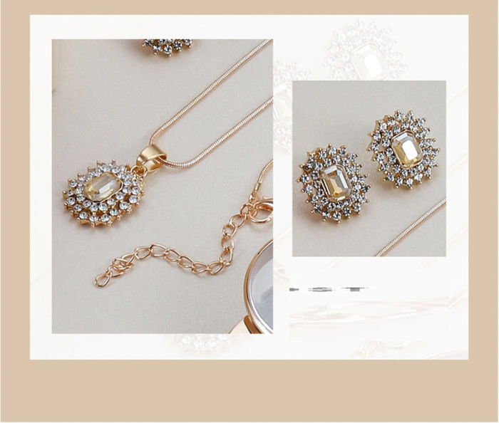 Set cadou 4 buc pentru femei: ceas, cercei, colier [2]