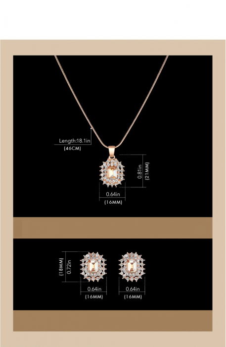 Set cadou 4 buc pentru femei: ceas, cercei, colier [4]