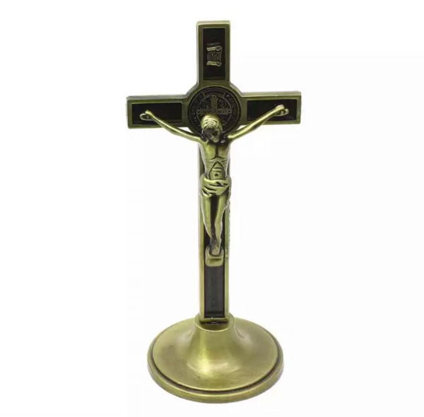 Ornament Iisus Crucifix Hristos Figurina din metal tip cruce [1]