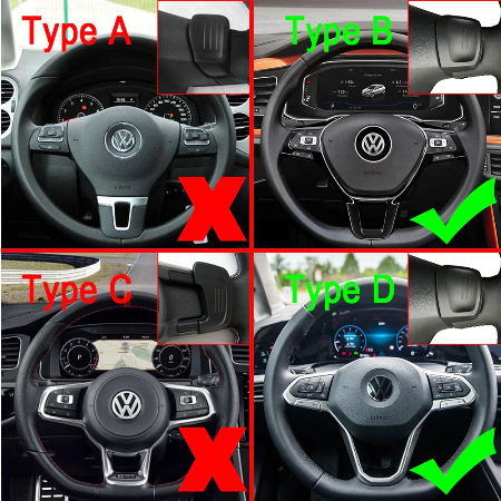 Set 2 padele volan pentru VW, Shift Paddle, VW Tiguan MK2 VW Golf7/8 MK7/8 Variant Alltrack MK7 T-Cross Passat B8 [11]