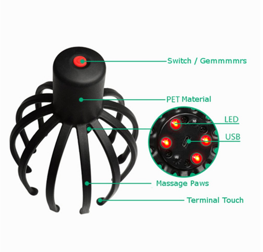 Aparat terapeutic masaj capilar scalp pentru stres [4]