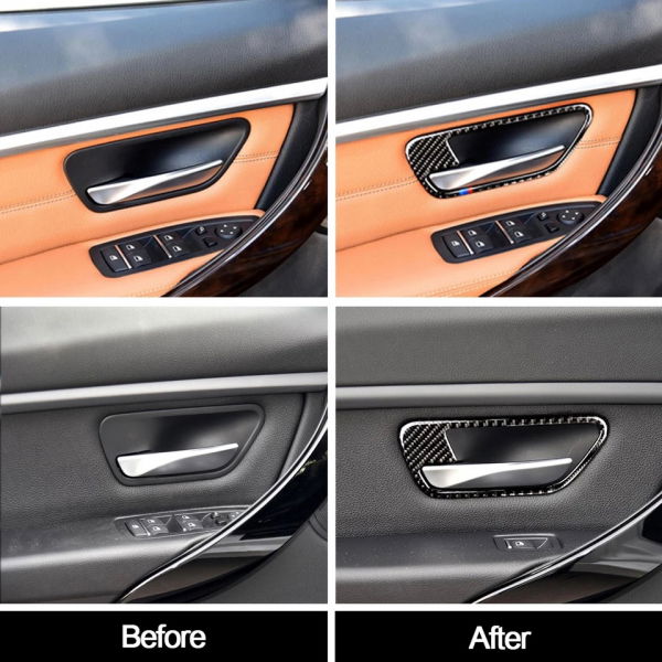 set 4 ornamente fibră de carbon pentru BMW culoare M [7]