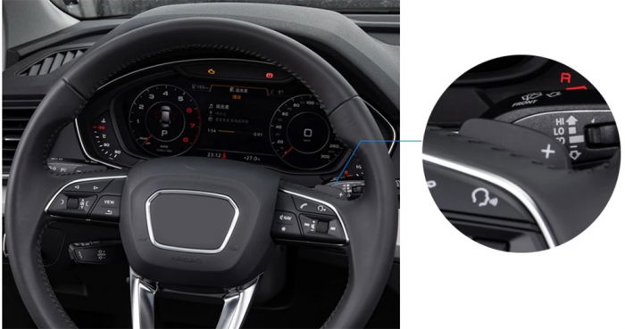 Set 2 padele volan pentru Audi, Shift Paddle, Audi A3 / S3 facelift A5 S5 2017 A4 B9 Q7 2016-2017 TT TTS [5]