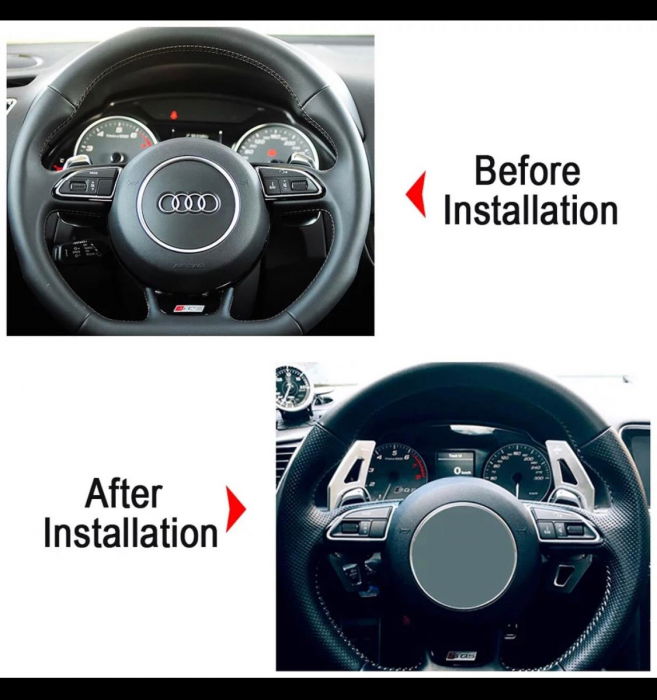 Set 2 padele volan pentru Audi, Shift Paddle, Audi S3 S5 S6 SQ5 RS3 RS6 RS [4]
