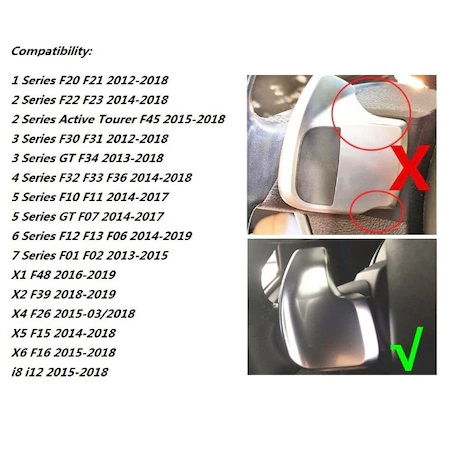 Set 2 padele volan pentru BMW, Shift Paddle, BMW F30 F31 F32 F10 F20 F22 F15 F16 X1 X3 X4 X5 X6 [5]