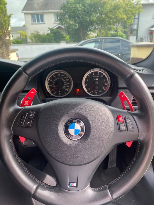 Set 2 padele volan pentru BMW, Shift Paddle rosu, BMW 3 Series E90 E92 E93 M3 E70 E71 X5M X6M [5]