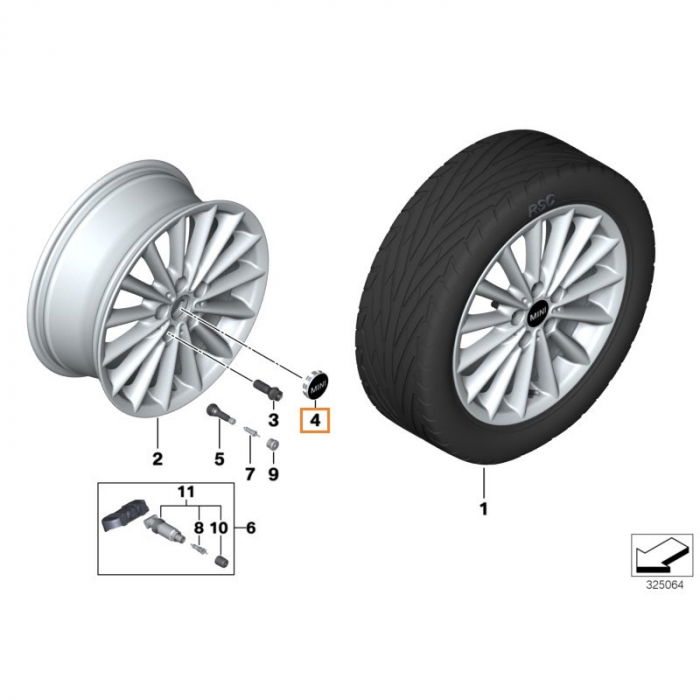 Set 4 Capace jante aliaj 56mm Mini Cooper 36136857149 [8]