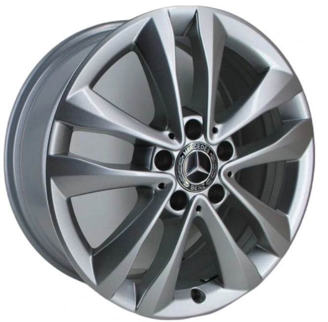 Set 4 Capace jante aliaj Mercedes Benz 60mm (new black) / (silver) [16]