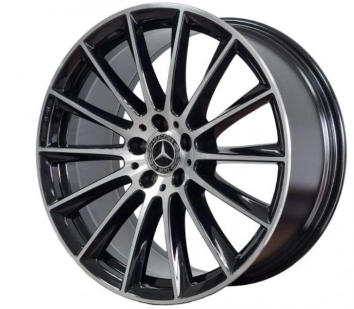 Set 4 Capace jante aliaj Mercedes Benz 60mm (new black) / (silver) [18]