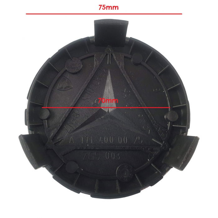 set 4 Capace jante aliaj Mercedes Benz 75mm crom A1714000025 [10]