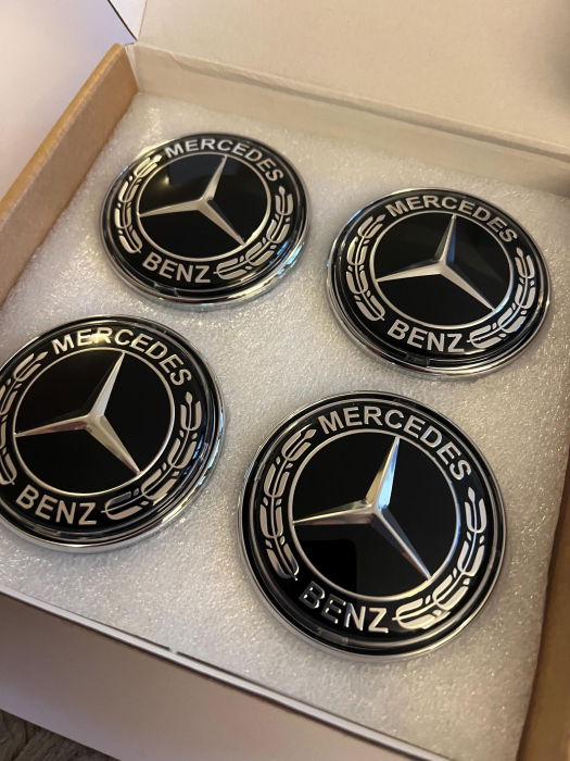 Capace jante plutitoare Mercedes Flat 75mm Full Black [3]