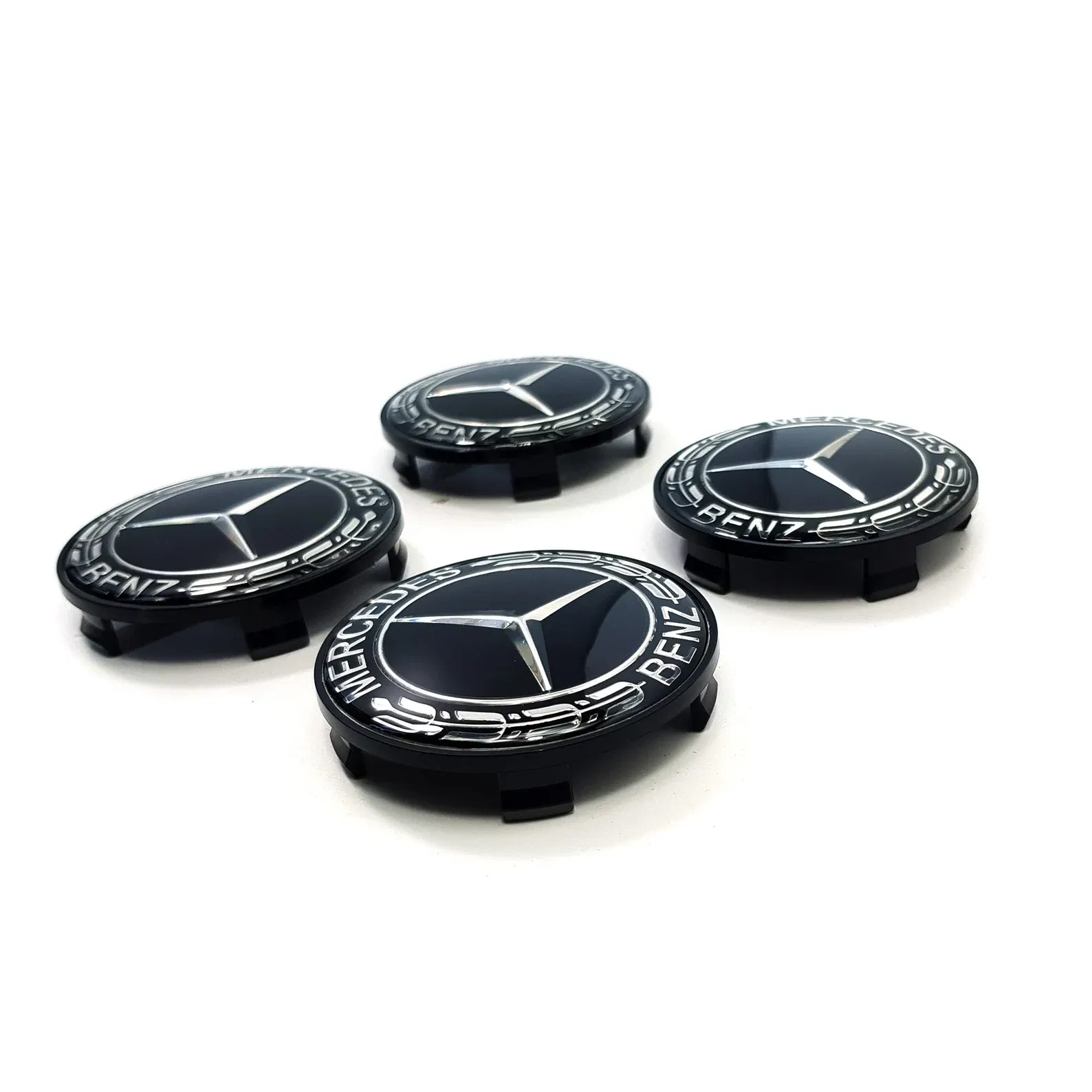 Set 4 Capace jante aliaj Mercedes Benz 60mm (new black) / (silver) [3]