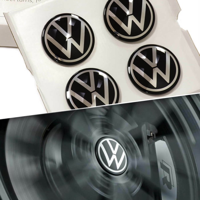 Set 4 capace jante aliaj plutitoare Volkswagen – Floating Center Caps 65mm, 5H0601171 [2]