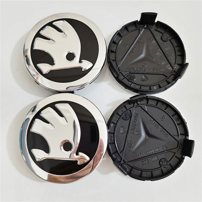Set 4 capace jante aliaj Skoda 75mm pentru jante originale Mercedes A1714000025 [3]