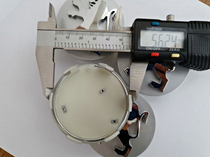 Set 4 Capace Peugeot 60mm black silver din plastic pentru jante aliaj [4]