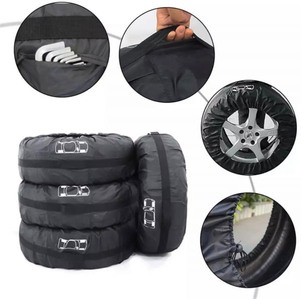 Set 4 huse pentru depozitare si protectie anvelope cu sau fara jante [12]