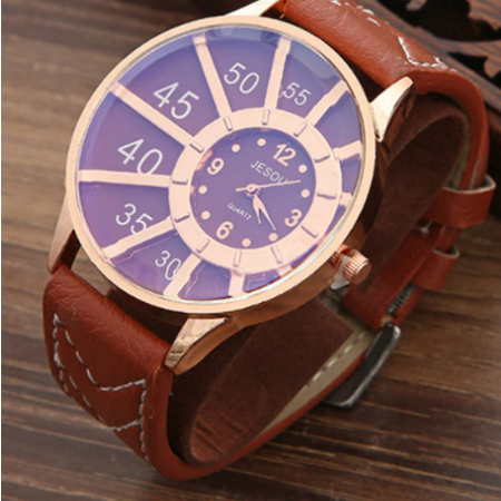 Set 6 piese in cutie pe 3 nivele pentru barbati, ceas, curea de piele, portofel, pix, breloc, bratara [8]