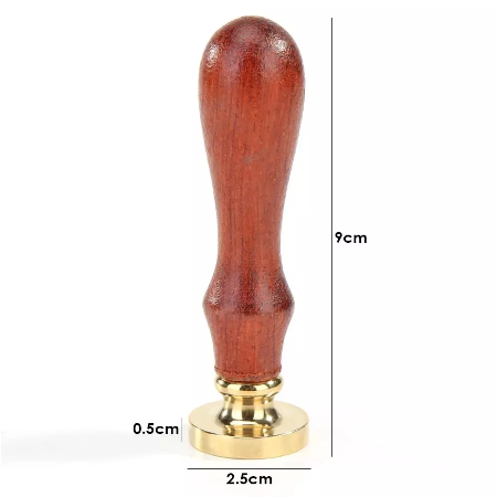 Set Sigiliu de alama, Stampila ceara cu maner lemn - diferite modele [7]
