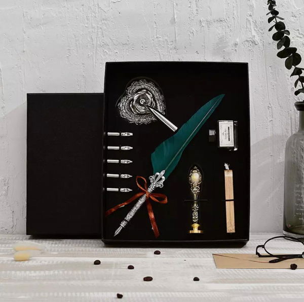 Set stilou + stampila (5penite) [7]