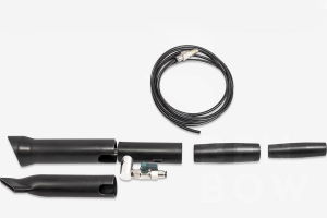 Dispozitiv cu aer comprimat,cu conexiune la aspirator, cu duză rotativă din metal și furtun [1]