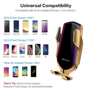 Suport telefon auto cu incarcare wireless [5]