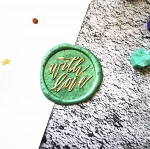 Set Sigiliu de alama, Stampila ceara cu maner lemn - diferite modele [2]