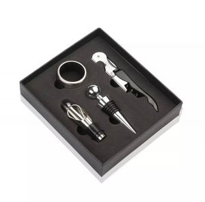 Aparate premium - Set 4 buc accesorii pentru deschiderea sticlei de vin din oțel inoxidabil