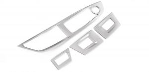 Accesorii interior auto - Set 4 piese ornament portiera din aliaj pentru BMW F10 seria 5  2011>2017