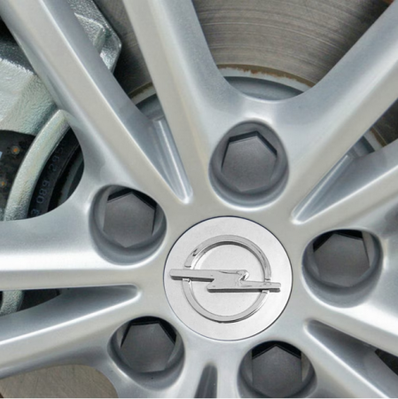 Set 4 capace jante aliaj roti Opel gri/silver 59mm [3]