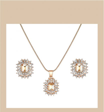 Set cadou 4 buc pentru femei: ceas, cercei, colier [2]