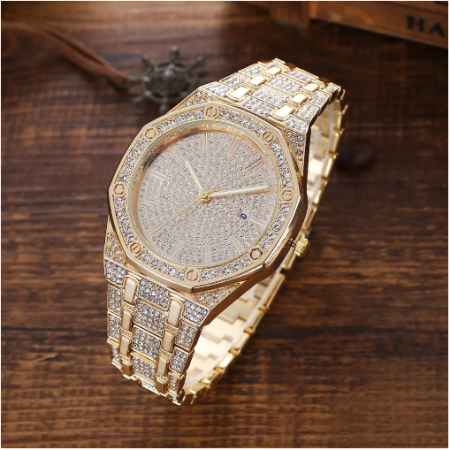 Set cadou pentru barbati 5 buc ceas luxury, curea de piele, catarama, portofel, pix [4]