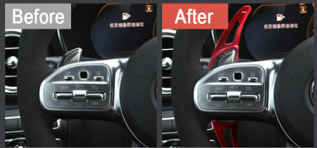 Set 2 padele volan pentru Mercedes-Benz AMG 2015-2019 W176 A45 CLA45 C63 , Shift Paddle [7]