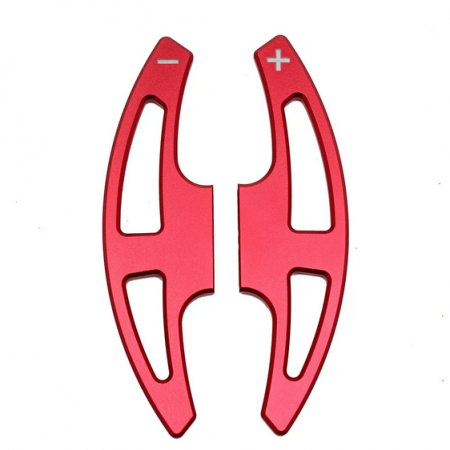Padele Auto - Set 2 padele volan pentru BMW, Shift Paddle rosu, BMW 3 Series E90 E92 E93 M3 E70 E71 X5M X6M
