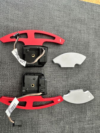 Set 2 padele volan pentru BMW, Shift Paddle rosu, BMW 3 Series E90 E92 E93 M3 E70 E71 X5M X6M [2]