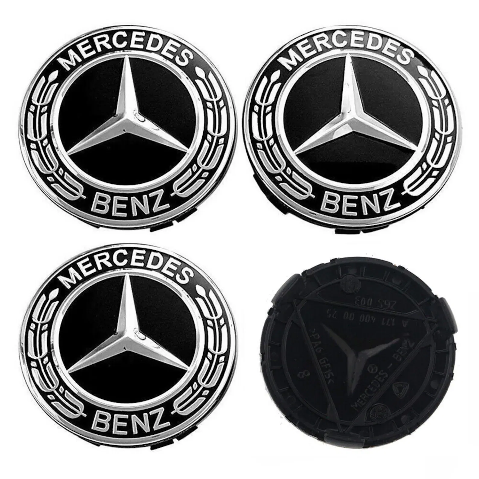 set 4 Capace jante aliaj Mercedes Benz 75mm crom A1714000025 [2]