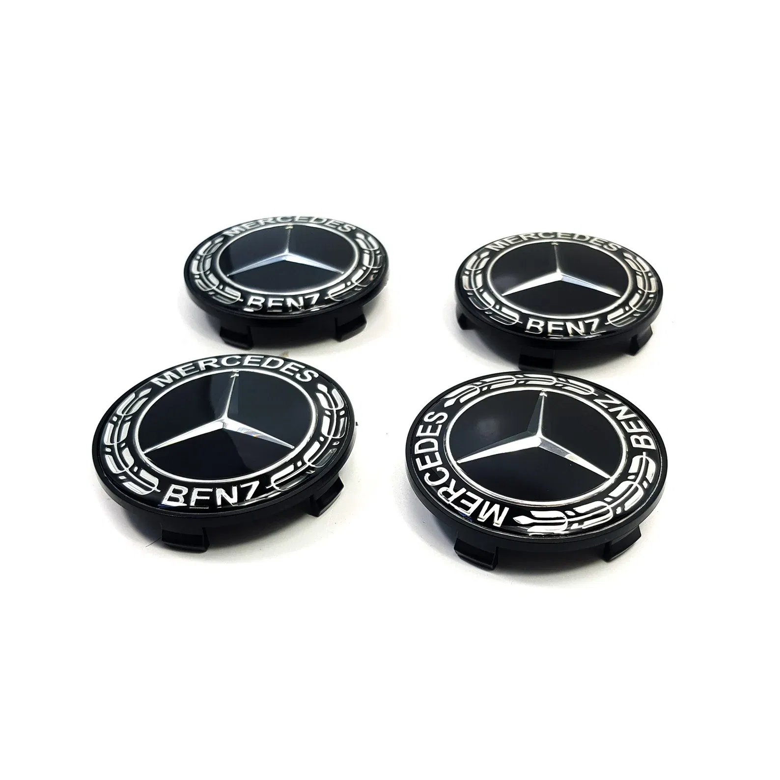 Set 4 Capace jante aliaj Mercedes Benz 60mm (new black) / (silver) [1]