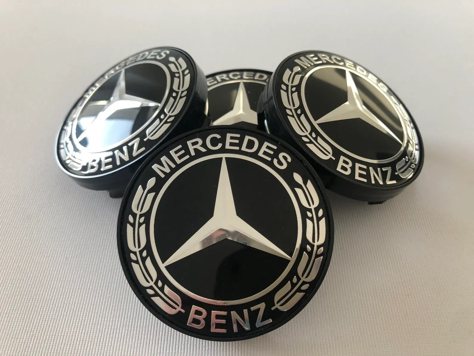 Set 4 Capace jante aliaj Mercedes Benz 60mm (new black) / (silver) [5]