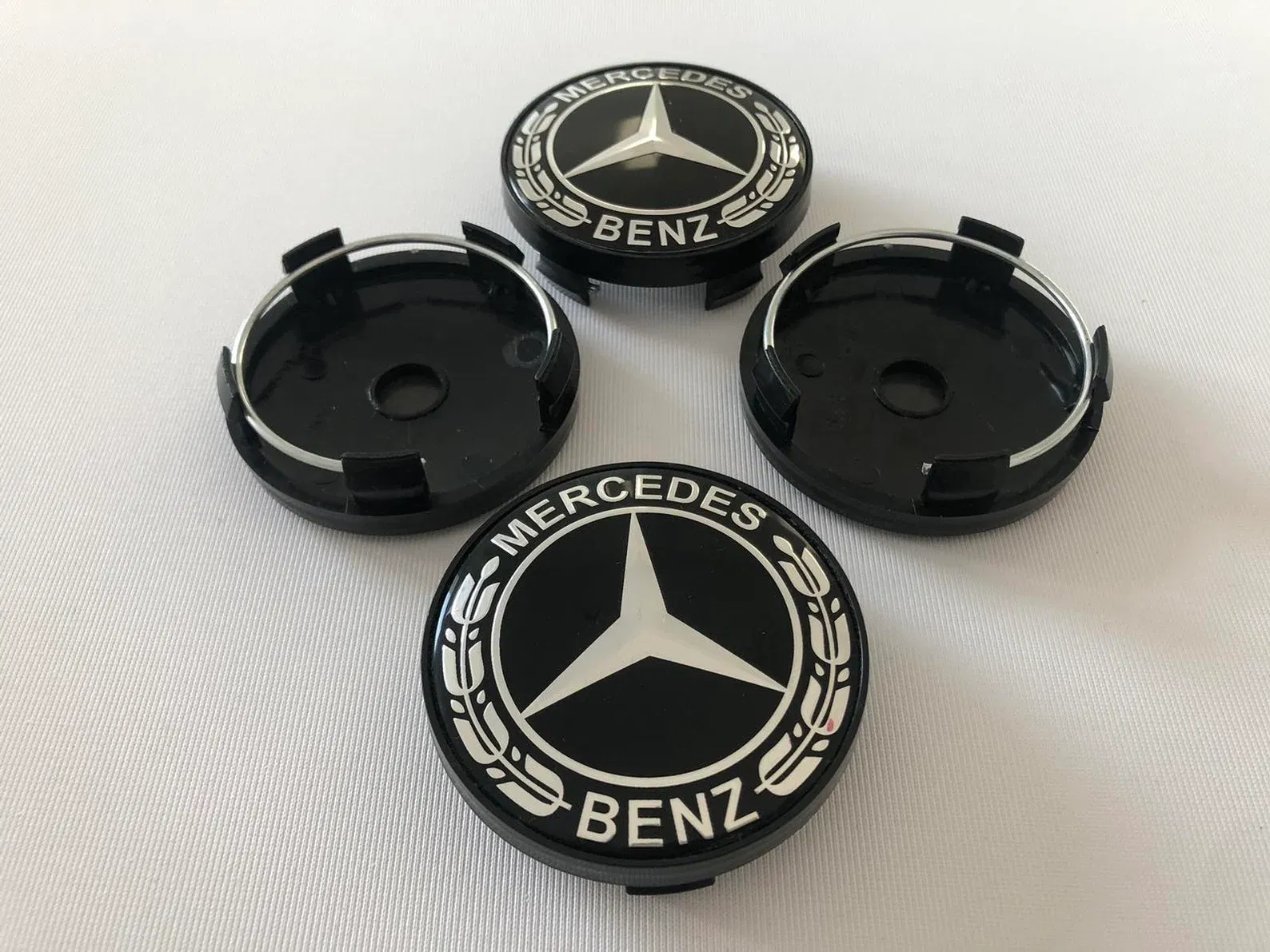 Set 4 Capace jante aliaj Mercedes Benz 60mm (new black) / (silver) [3]