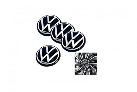 Set 4 capace jante aliaj plutitoare Volkswagen – Floating Center Caps 65mm, 5H0601171 [5]