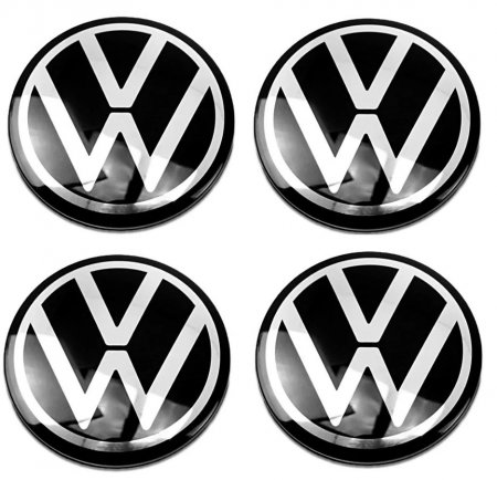 Set 4 capace jante aliaj plutitoare Volkswagen – Floating Center Caps 65mm, 5H0601171 [2]
