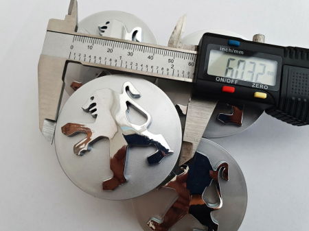 Set 4 Capace Peugeot 60mm black silver din plastic pentru jante aliaj [2]