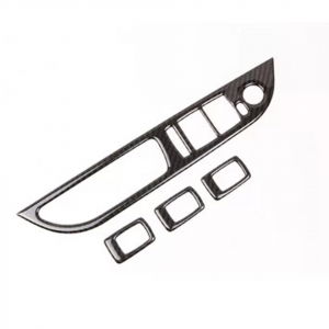Accesorii interior auto - set 2 ornamente 3D portiera din fibra de carbon acoperire butoane BMW