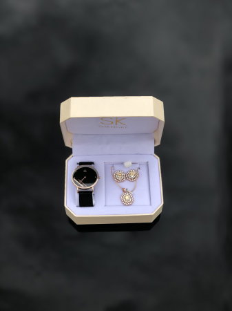 Set cadou 4 buc pentru femei: ceas, cercei, colier [2]
