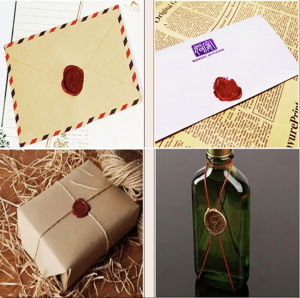 Set stampila + ceara + lingura in cutie de lemn gravat [5]