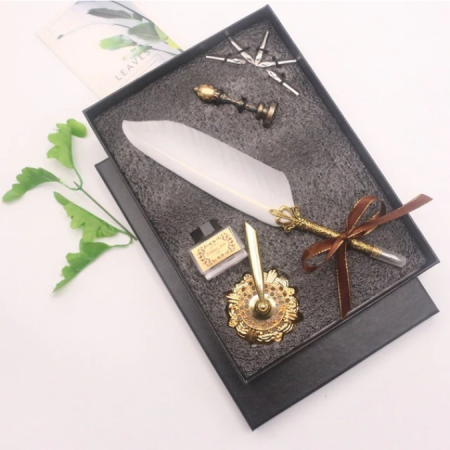 Set stilou + stampila (5penite) [1]