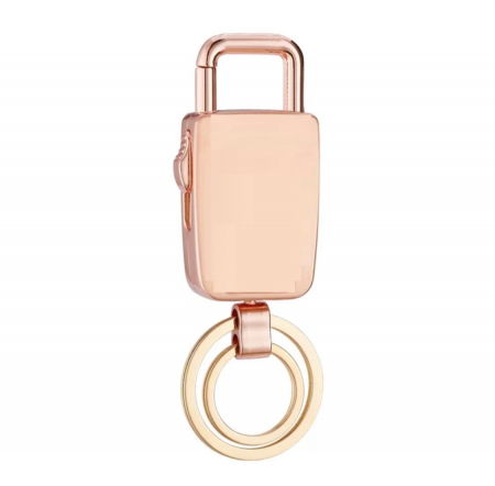 Brelocuri - Breloc multifunctional tip bricheta cu incarcare usb, zinc roz prafuit