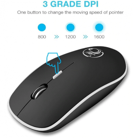 Mouse Wireless, 2.4Ghz USB, Wireless, negru [3]
