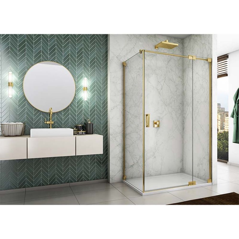 Cabina de dus aurie dreptunghiulara 120x90 cm Sanswiss Cadura Rubin, deschidere pe dreapta [2]